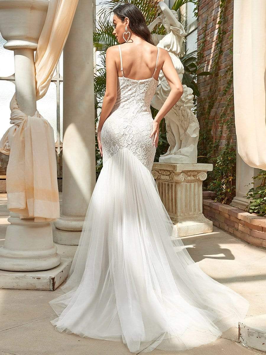 Sweetheart Neckline Mermaid Lace Bridal Dress Online Fashion