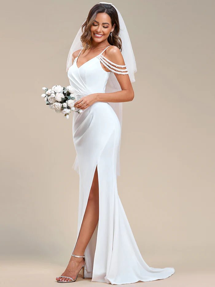 Halter neck fishtail wedding dress sale