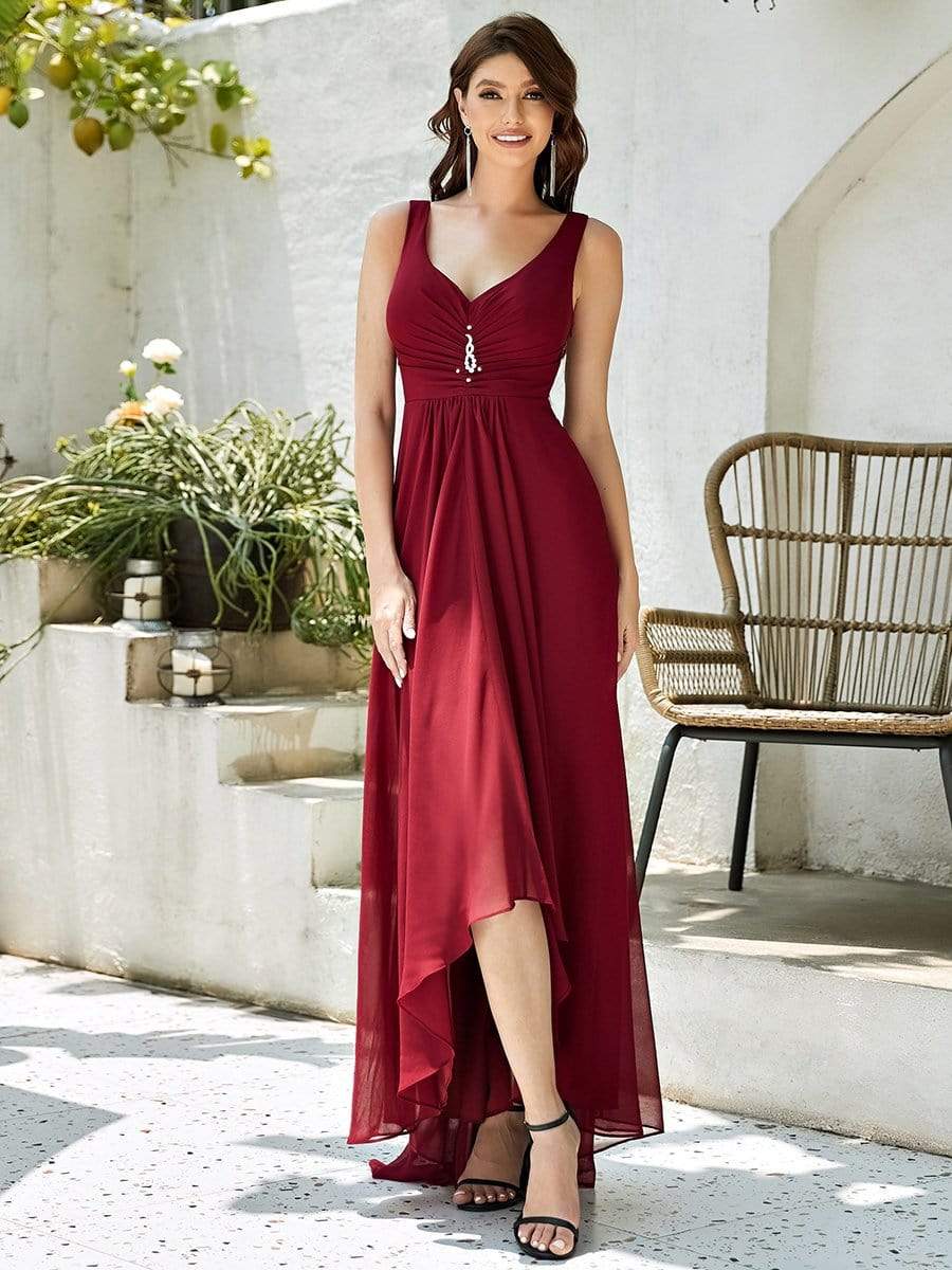 V neck hot sale elegant dress