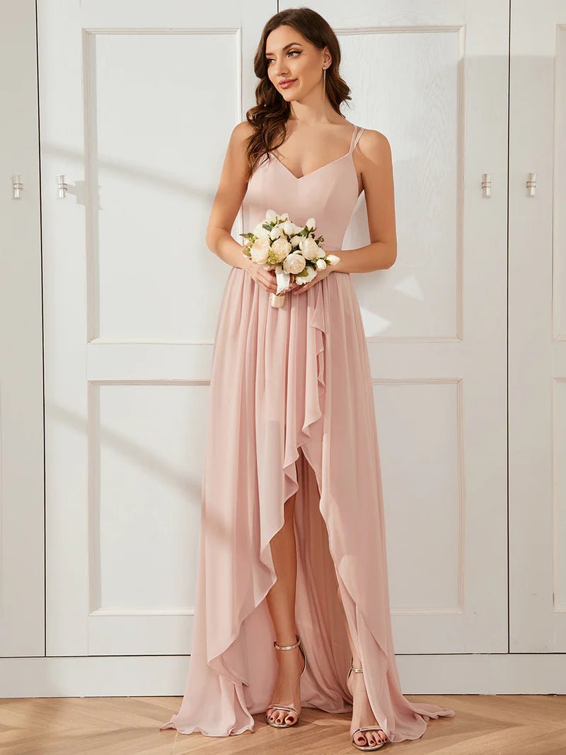 Chiffon ruffle sale bridesmaid dresses