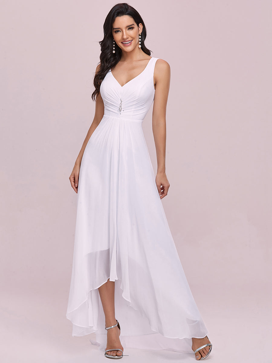 Sequin V Neck Sleeveless Wedding Dress - CALABRO®