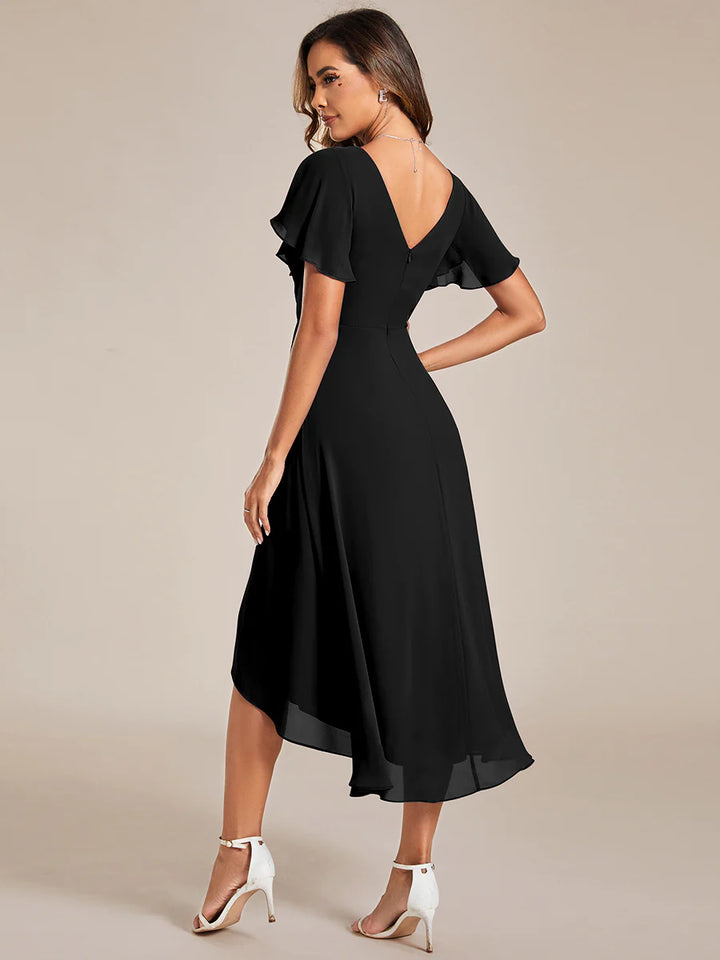 Pleated Ruffles Chiffon Bridesmaid Dress - CALABRO®