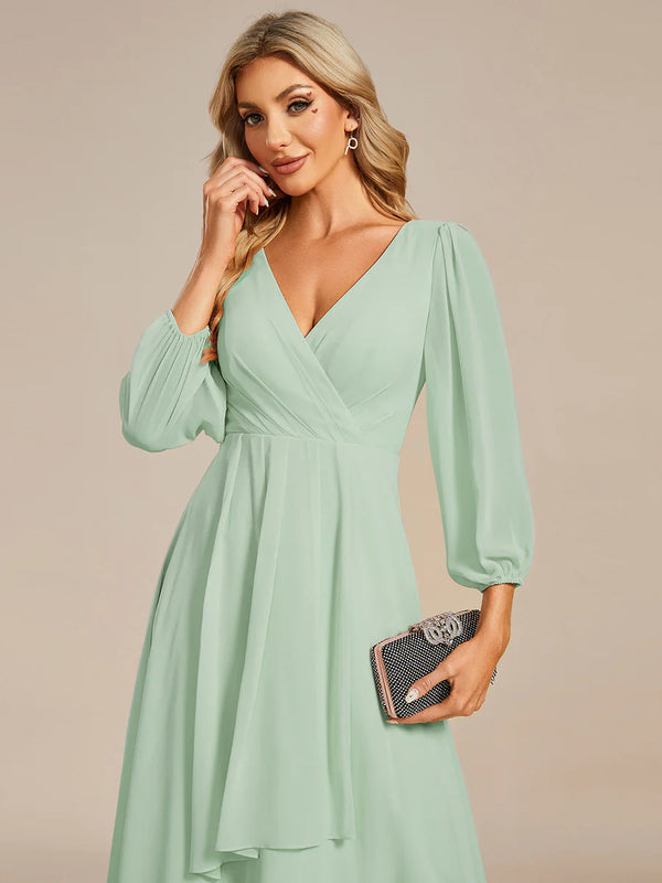 Green knee length cocktail dress online