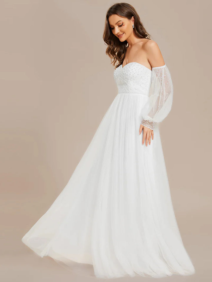 Spaghetti Straps See-Through Lace & Tulle Wedding Dresses - CALABRO®