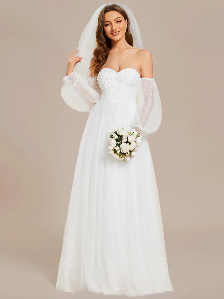 Spaghetti Straps See-Through Lace & Tulle Wedding Dresses - CALABRO®