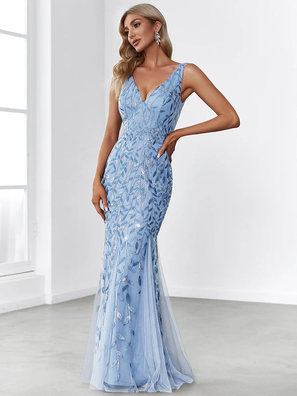 Classic Fishtail Sequin Evening Dresses for Women