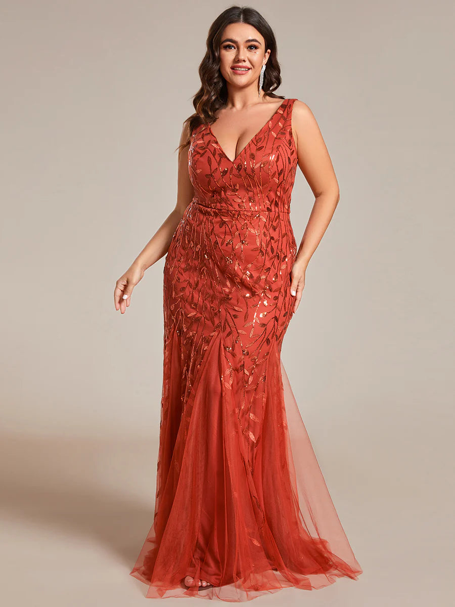 Classic Fishtail Sequin Evening Dresses for Women - CALABRO®