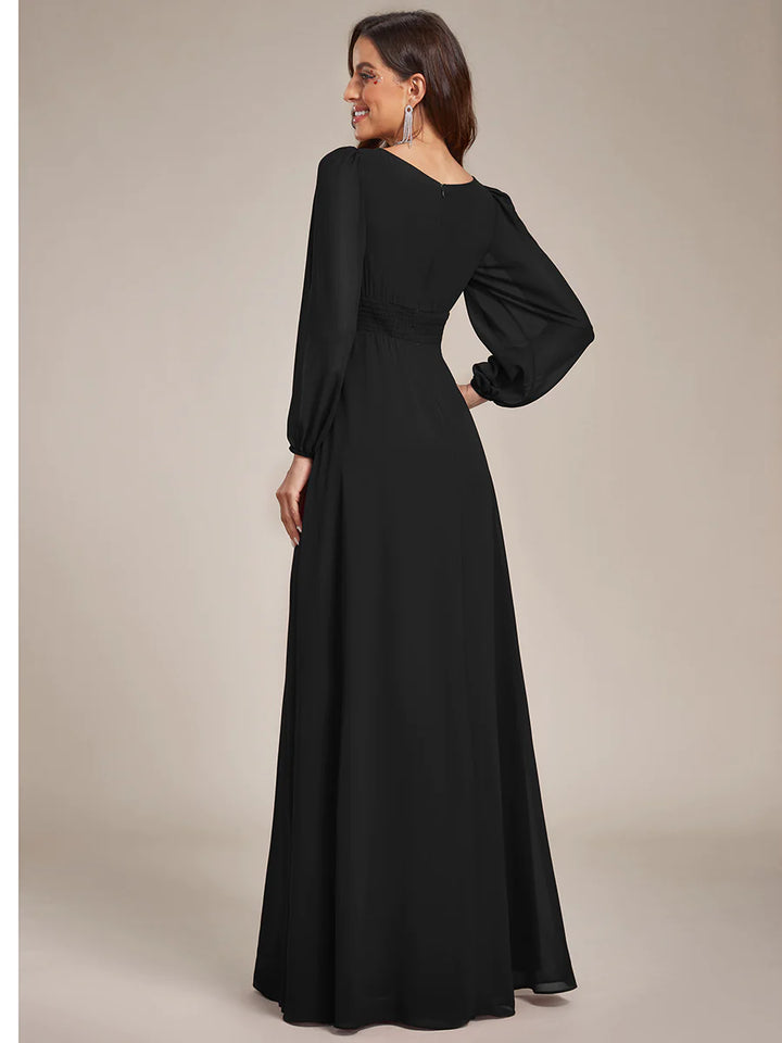 High Neck Long Sleeve Bridesmaid Dress - CALABRO®