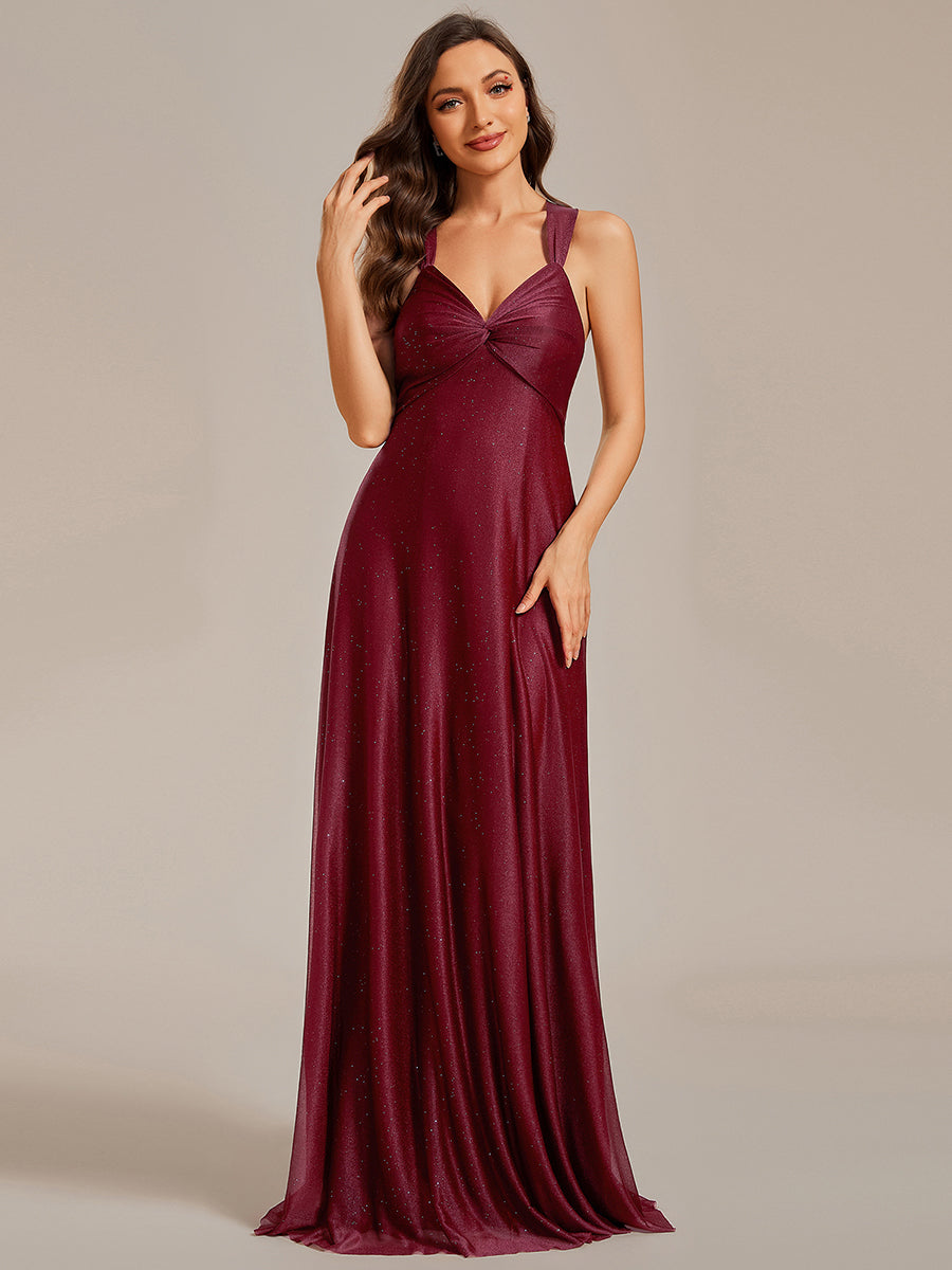 Sparkly Pleated Twist Evening Dresses - CALABRO®