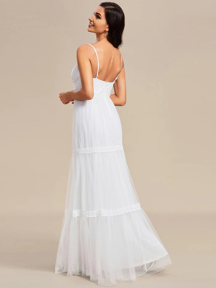 Spaghetti Straps Embroidery Wedding Dresses - CALABRO®