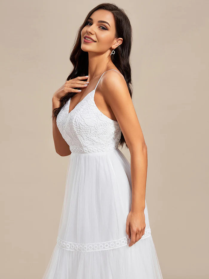 Spaghetti Straps Embroidery Wedding Dresses - CALABRO®