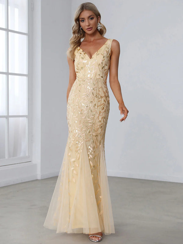 Classic Fishtail Sequin Evening Dresses for Women