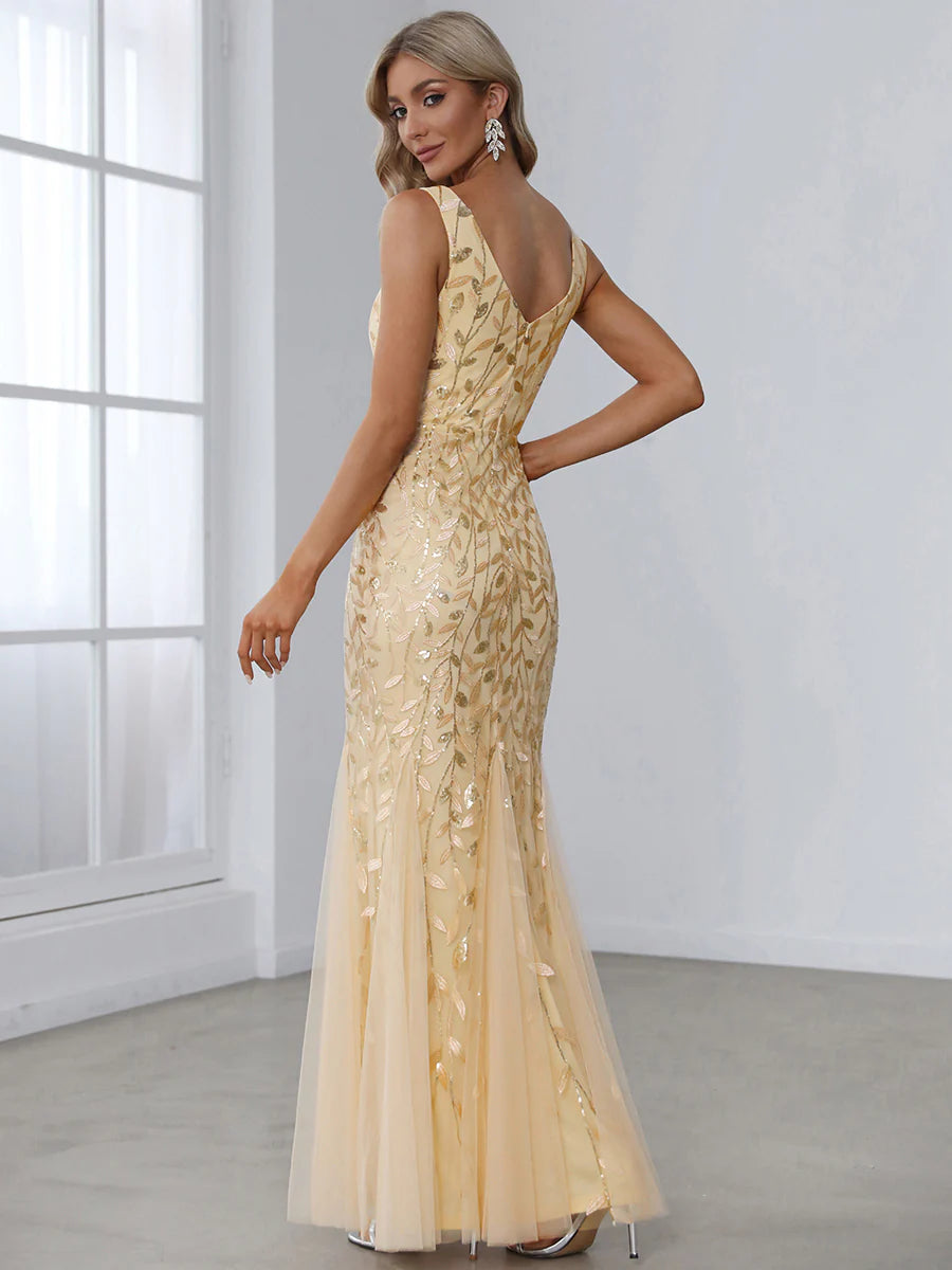 Classic Fishtail Sequin Evening Dresses for Women - CALABRO®