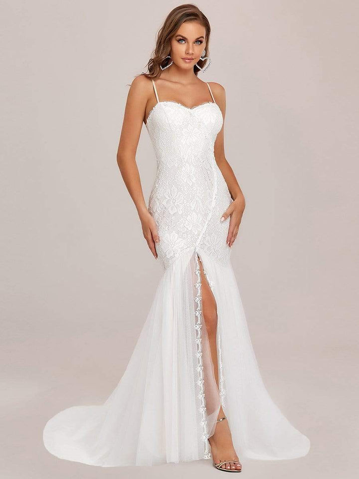 Sweetheart Neckline Mermaid Lace Bridal Dress - CALABRO®