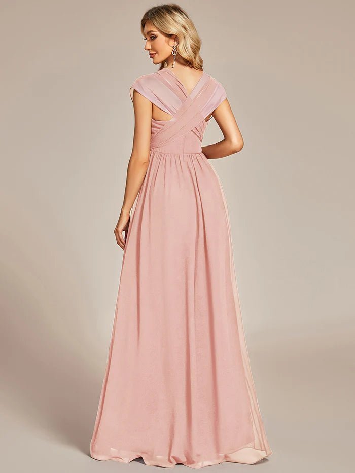 A-Line Chiffon Floor Length Bridesmaid Dresses - CALABRO®