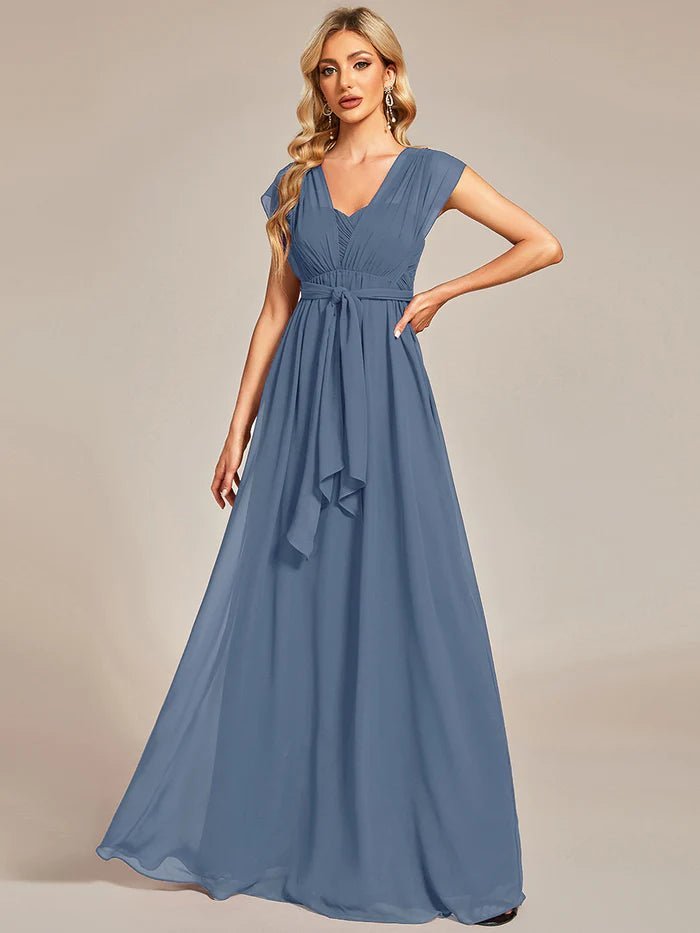 A-Line Chiffon Floor Length Bridesmaid Dresses - CALABRO®