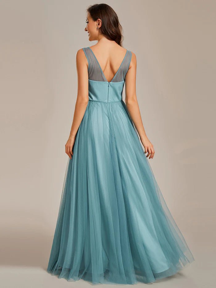 Elegant Appliques Mesh Evening Dresses - CALABRO®