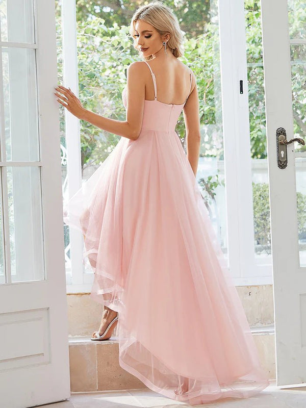 High Low Mesh Appliques Prom Dresses - CALABRO®