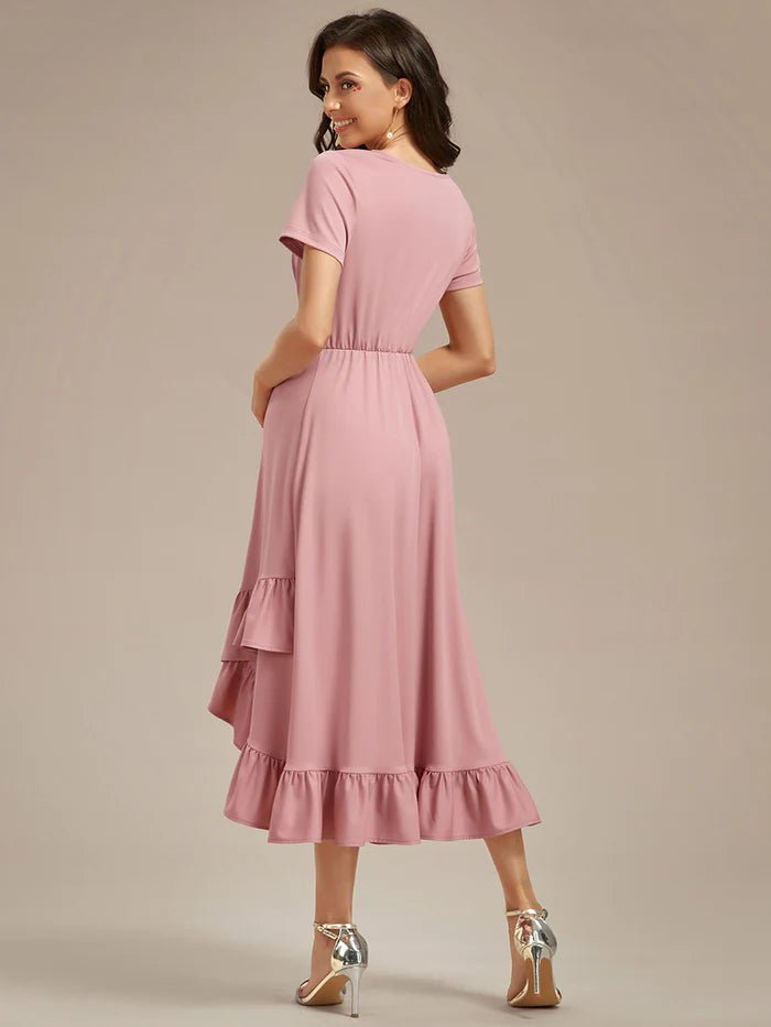 High Low Ruffles Maternity Dresses - CALABRO®