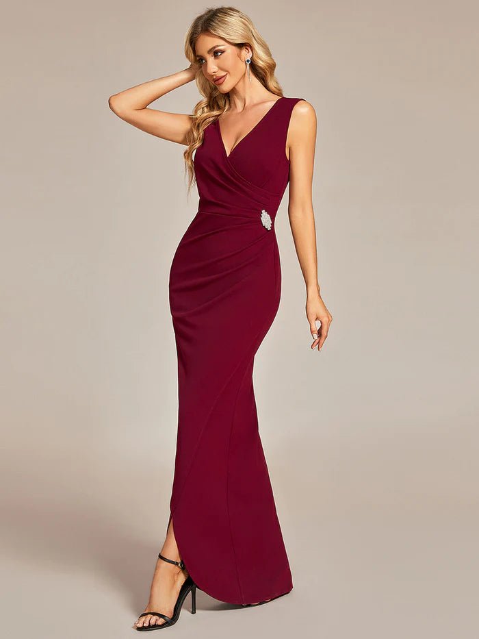 Hot Mermaid Split Pleated Evening Dress - CALABRO®