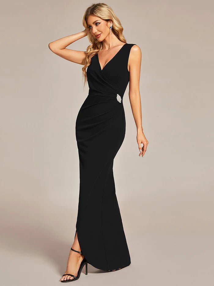 Hot Mermaid Split Pleated Evening Dress - CALABRO®