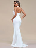 Mermaid Halter Neck Hollow Belted Wedding Dresses - CALABRO®