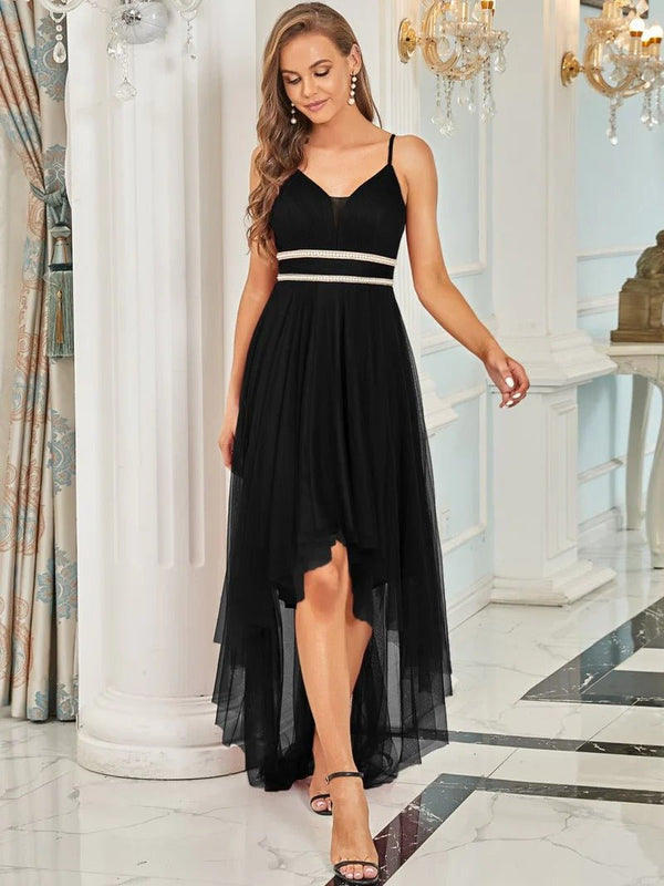 Modest High-Low Tulle Prom Dress for Women