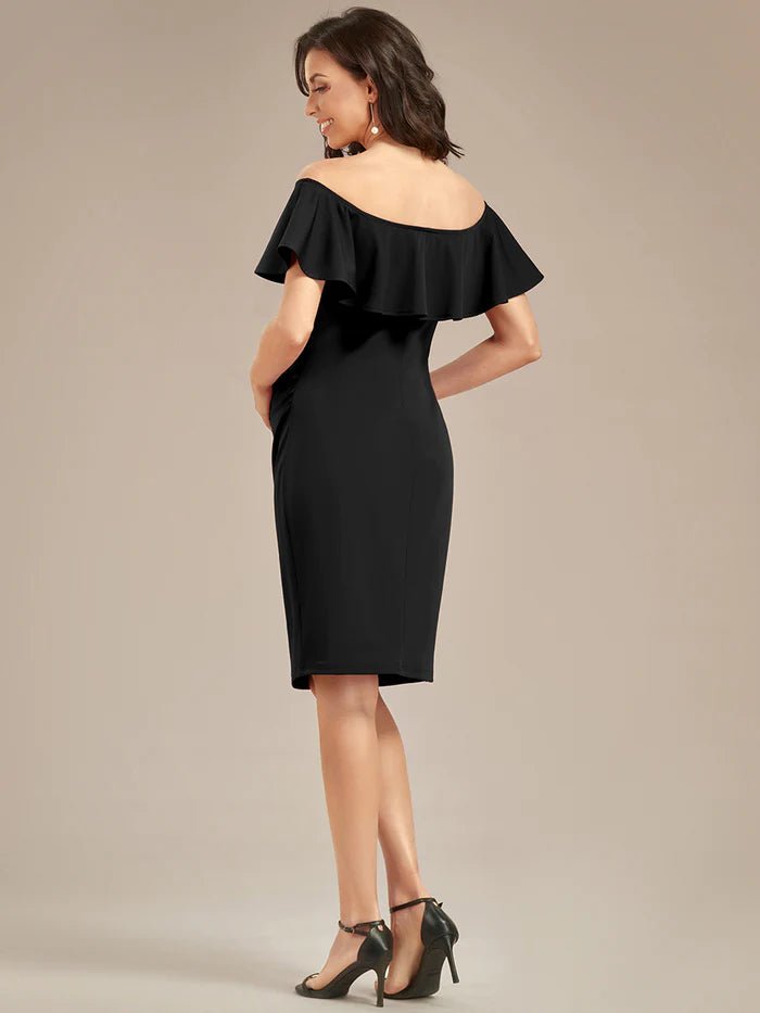 Off Shoulder Ruffles Maternity Dresses - CALABRO®