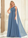 One Shoulder Ruched Top Evening Dress - CALABRO®