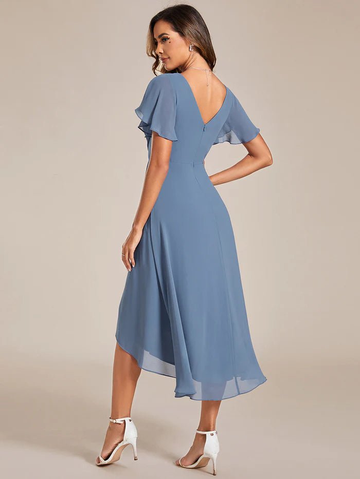 Pleated Ruffles Chiffon Bridesmaid Dress - CALABRO®