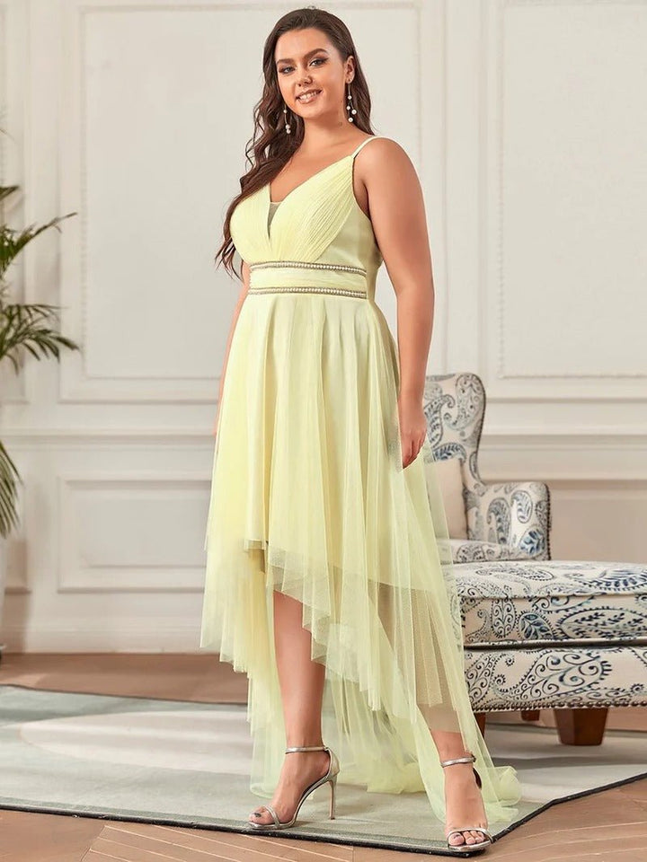 Plus Size High Low Prom Dresses With Spaghetti Straps - CALABRO®