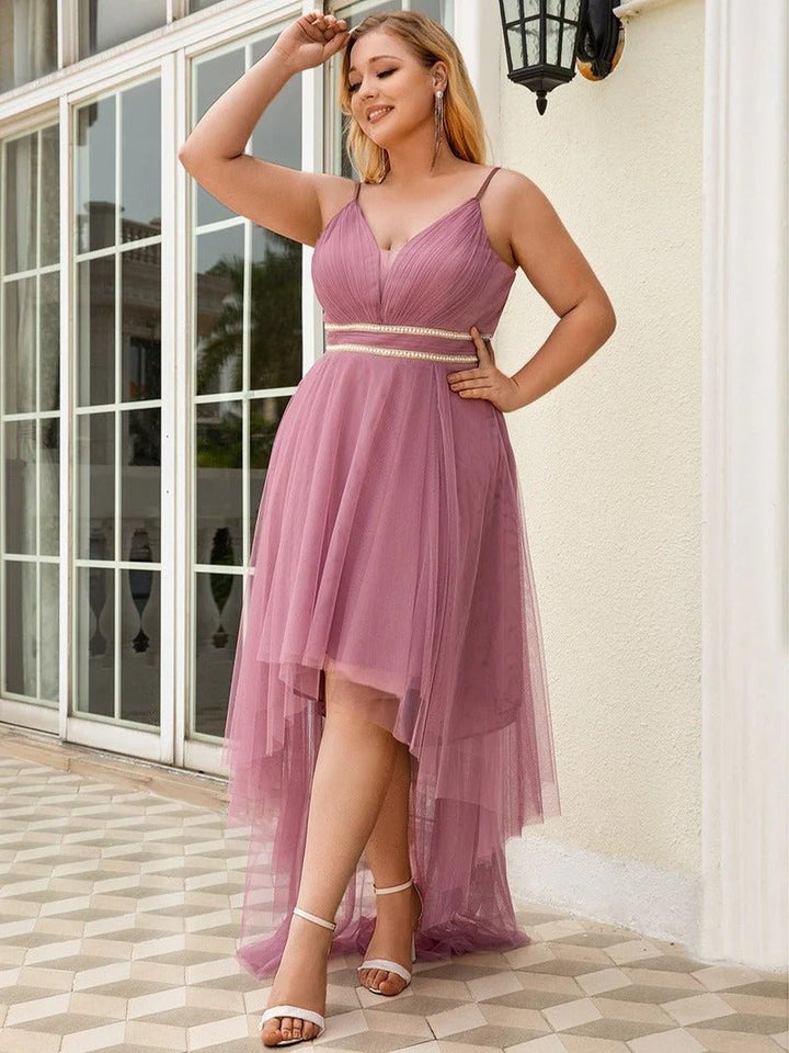 Plus Size High Low Prom Dresses With Spaghetti Straps - CALABRO®