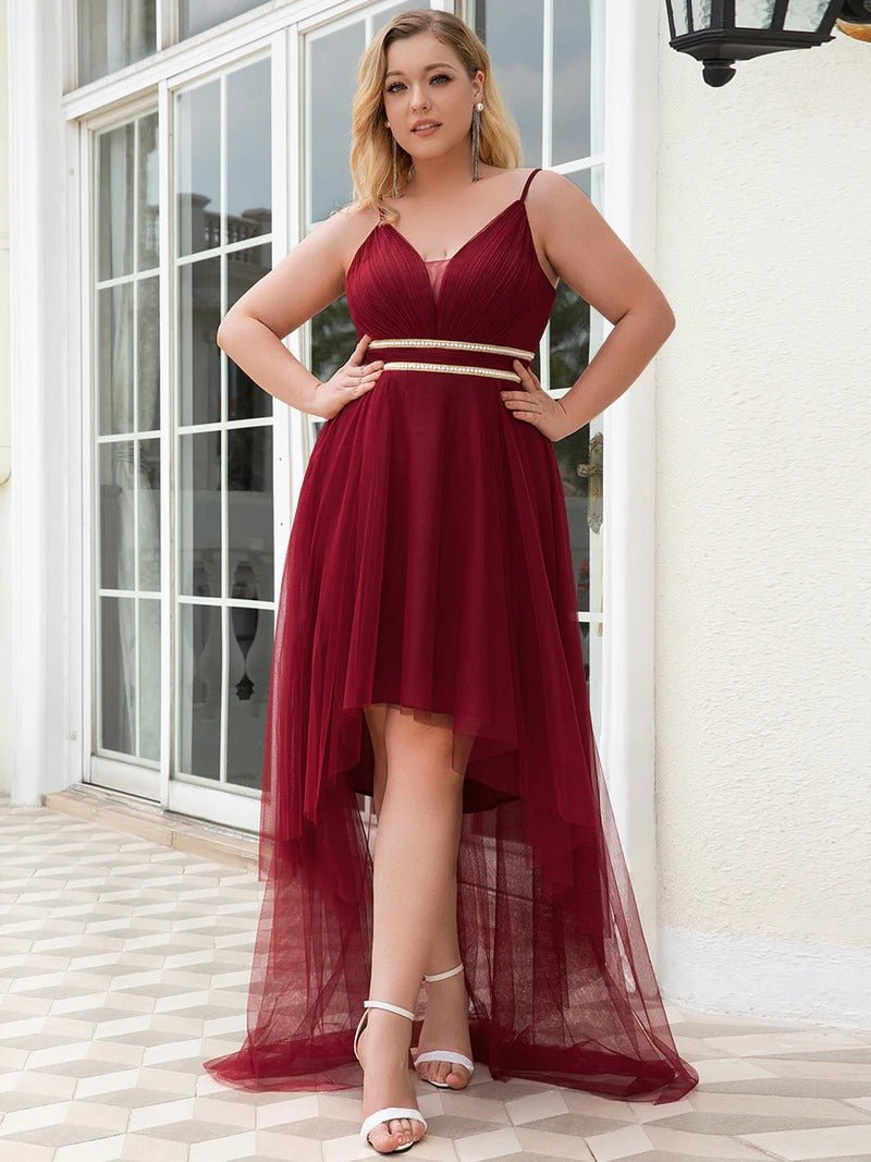 Plus Size High Low Prom Dresses With Spaghetti Straps - CALABRO®