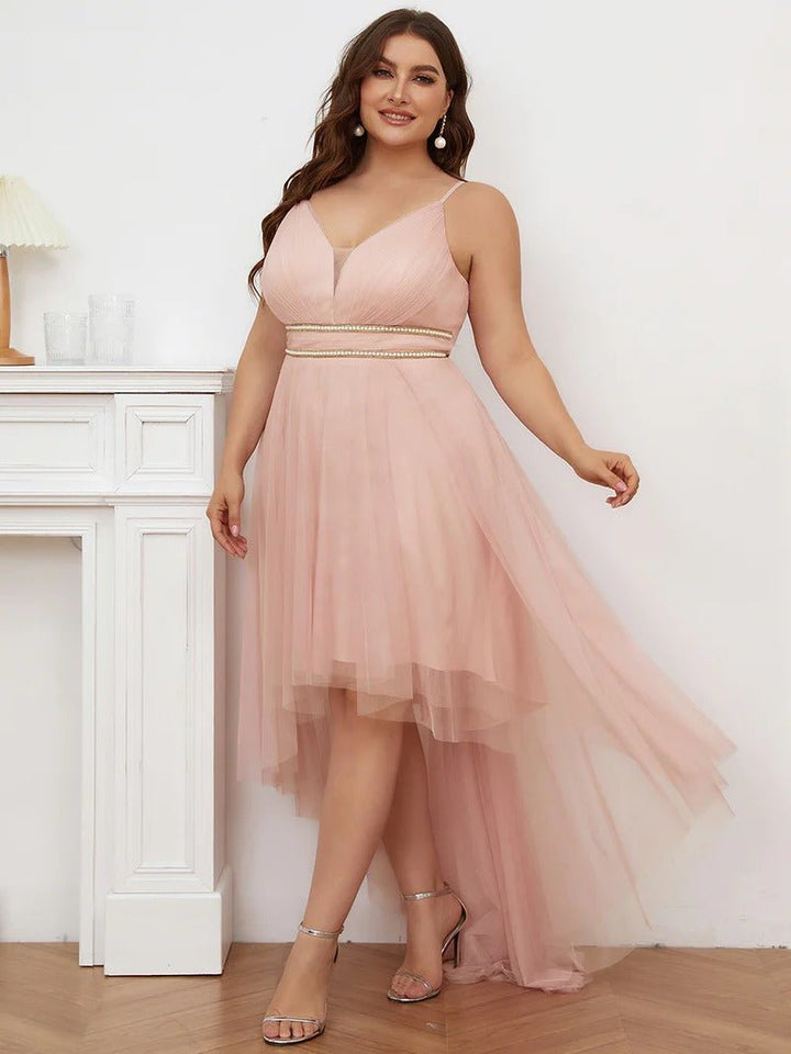 Plus Size High Low Prom Dresses With Spaghetti Straps - CALABRO®