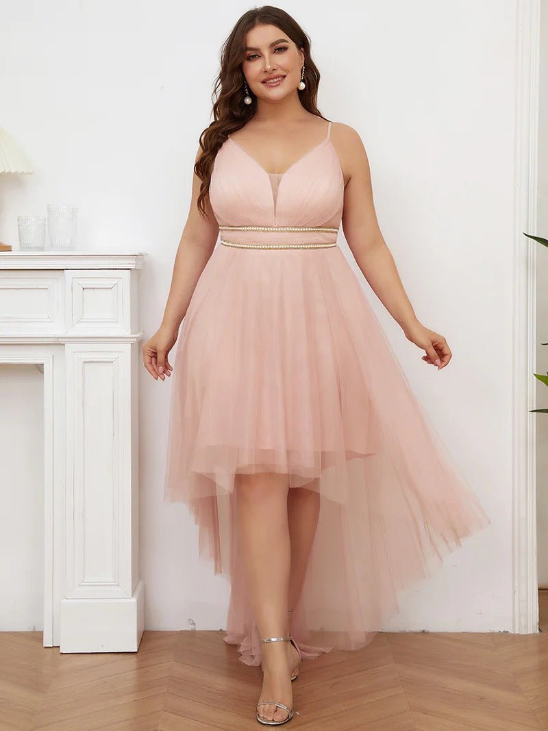 Plus Size High Low Prom Dresses With Spaghetti Straps - CALABRO®