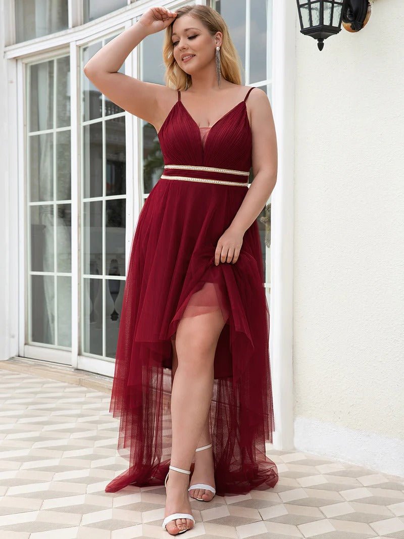 Plus Size High Low Prom Dresses With Spaghetti Straps - CALABRO®