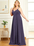 Plus Size Spaghetti Straps Evening Dresses With Pleated Decoration - CALABRO®