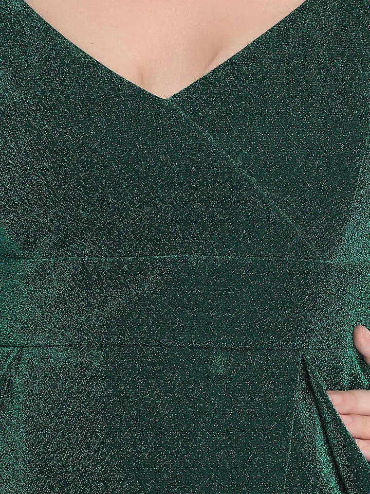 Plus Size Spaghetti Straps Evening Dresses With Pleated Decoration - CALABRO®
