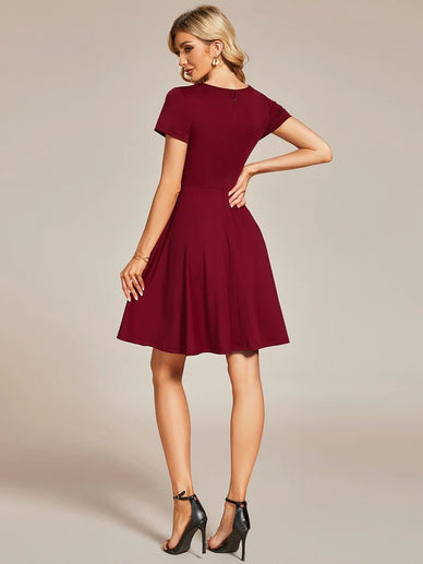 High Stretch Backless Split Tea Length Cocktail Dress Online